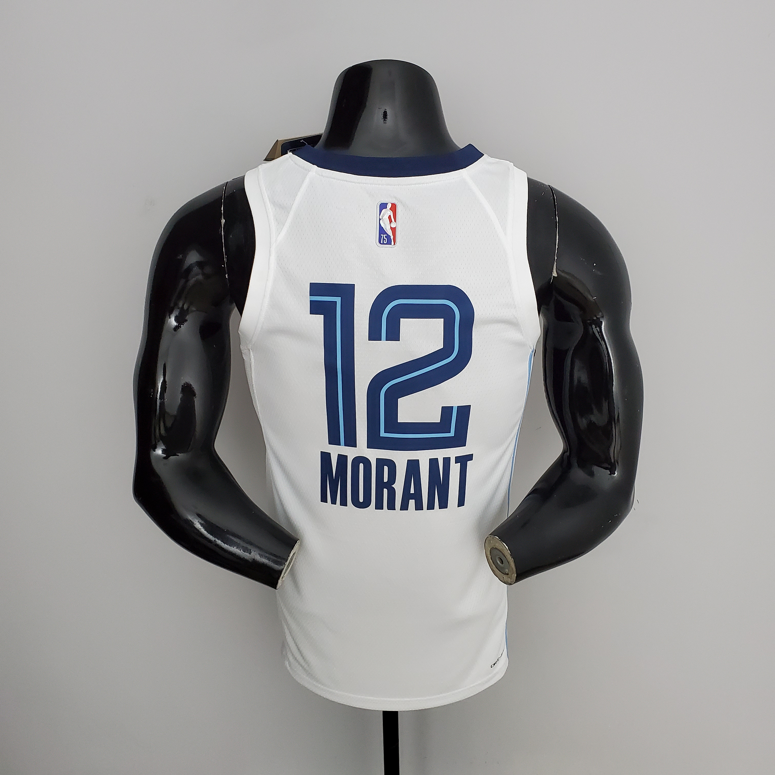 75th Anniversary Memphis Grizzlies MORANT#12 White NBA Jersey