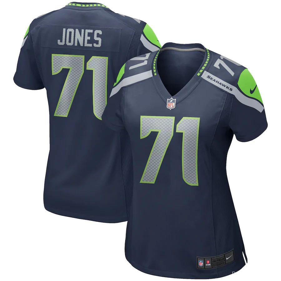 Women's Walter Jones College Navy Retired Player Limited Team Jersey