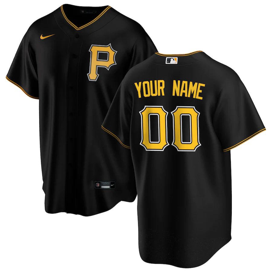 Men's Black Alternate 2020 Custom Team Jersey