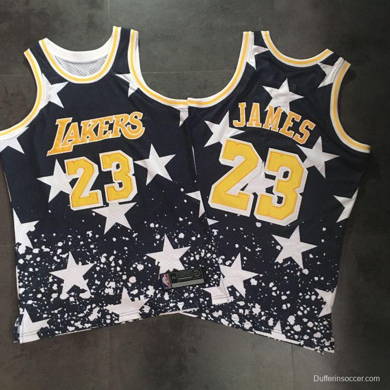 Men's LeBron James Black Retro Classic Team Jersey