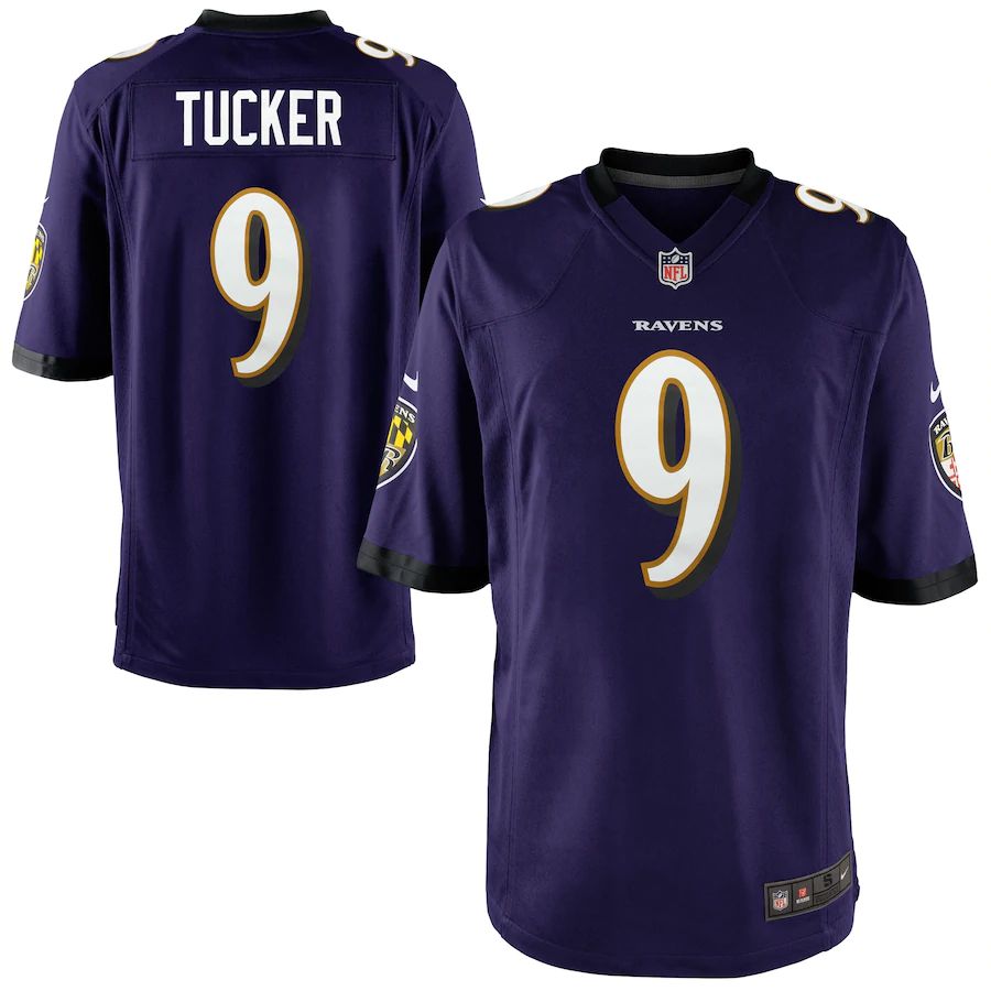Men's Justin Tucker Purple Player Limited Team Jersey