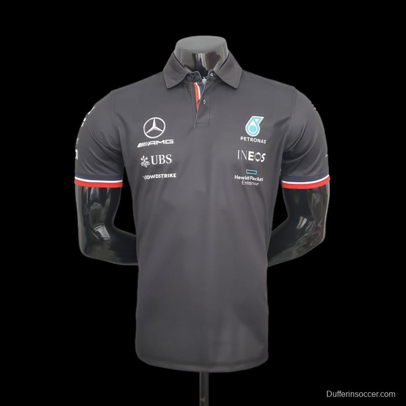 F1 Formula One Racing Suit; Mercedes POLO Black 