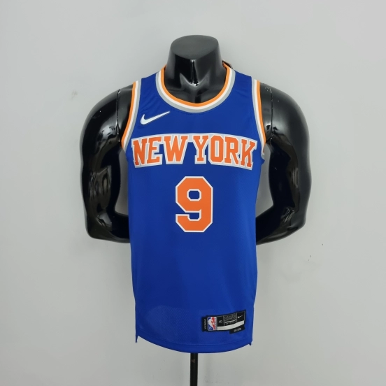 75th Anniversary Barrett #9 New York Knicks Blue NBA Jersey