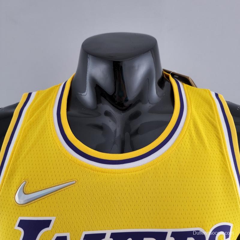 75th Anniversary TOSCANO #95 Los Angeles Lakers Yellow NBA Jersey