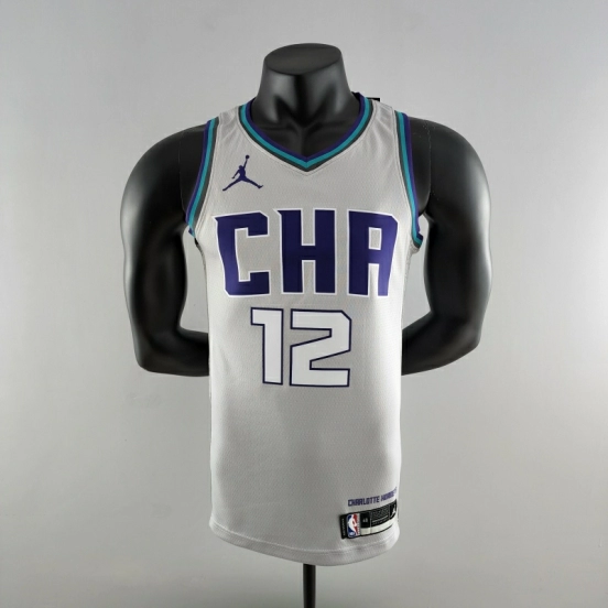 2019 NBA Oubre Jr. #12 Charlotte Hornets Grey Jersey