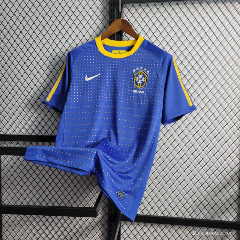 Retro 2010 Brazil Away Blue Jersey