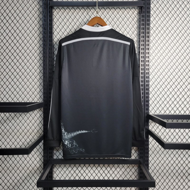 Retro 14/15 Real Madrid Third Black Dragon Long Jersey