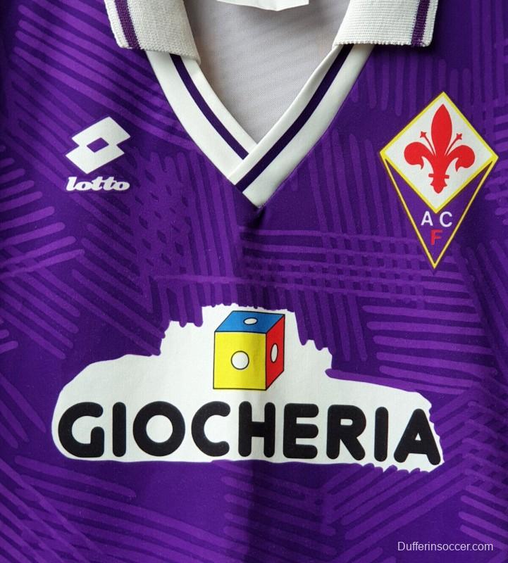 Retro 91/92 Fiorentina Home Jersey