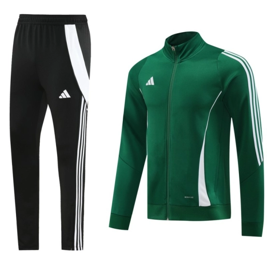 2024 Adidas Green/White Full Zipper Jacket+Pants