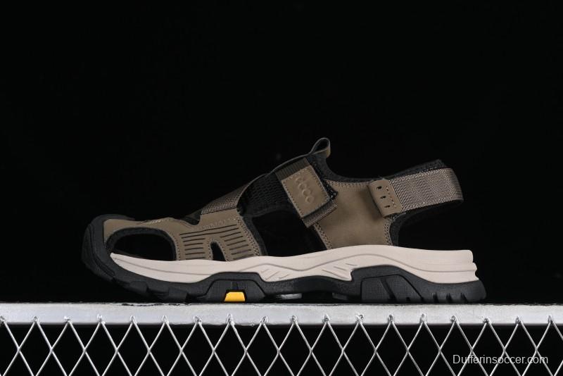 Ecco Offroad Series 2024 Summer New Casual Men's Sandals with Soft Leather Upper and Mesh - 63131501002