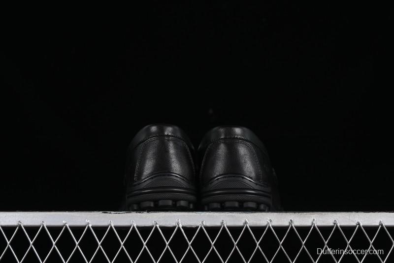 ECCO Soft Moc Series Loafers Men's British Slip-On Driving Shoes - 65707001001