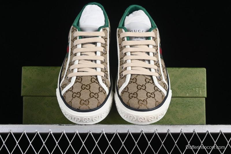 Gucci Tennis 1977 Print Sneaker Retro Casual Canvas Shoes - 02JPO9064