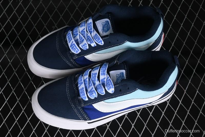 Vans Classics Knu Skool Patchwork Letter Lace-Up Chunky Tongue Platform Sneakers - VN0009QCBLK