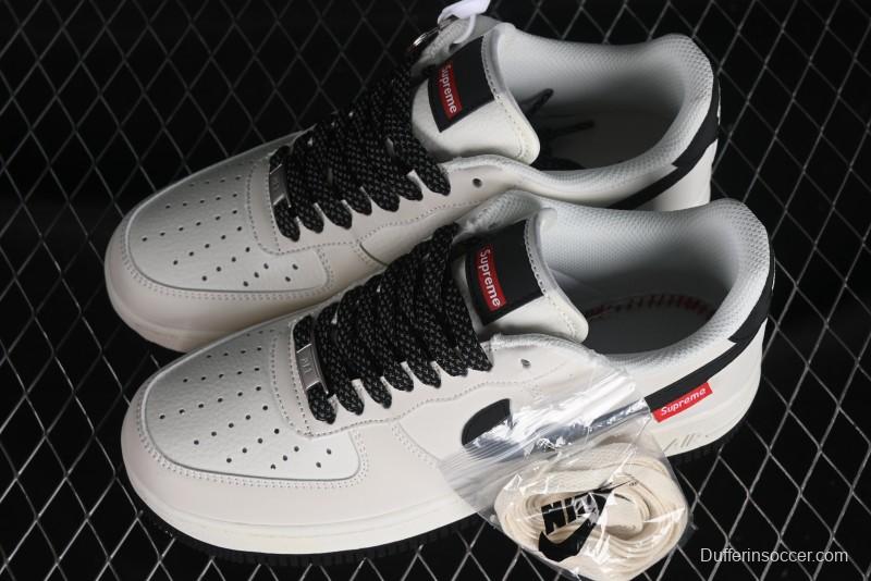 Supreme x Nike Air Force 1 '07 Low Casual Skate Shoes with Zoom Air Cushion - HD1968-009