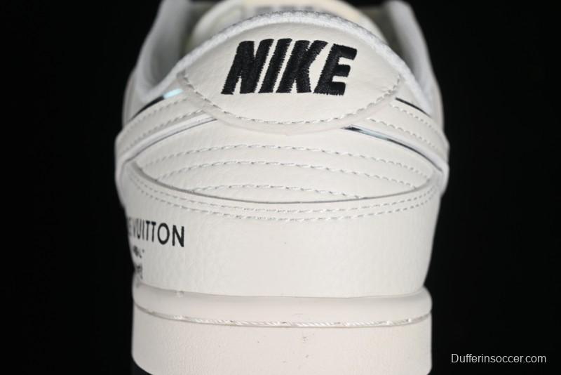 Nike SB Dunk Low LV Collaboration - Elegant Black White Night Light Anniversary High-End Custom Low-Top Casual Sneakers BB8766-208
