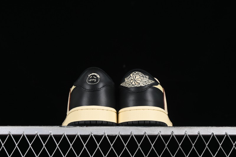 Nike Travis Scott x Air Jordan 1 Low OG AJ1 Reverse Swoosh Sneakers - DM7866-201