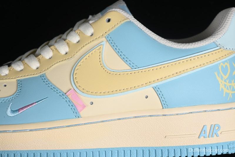 Nike Air Force 1 '07 Low Custom Casual Sneakers with Full-Length Honeycomb Air Cushion - XL2312-555