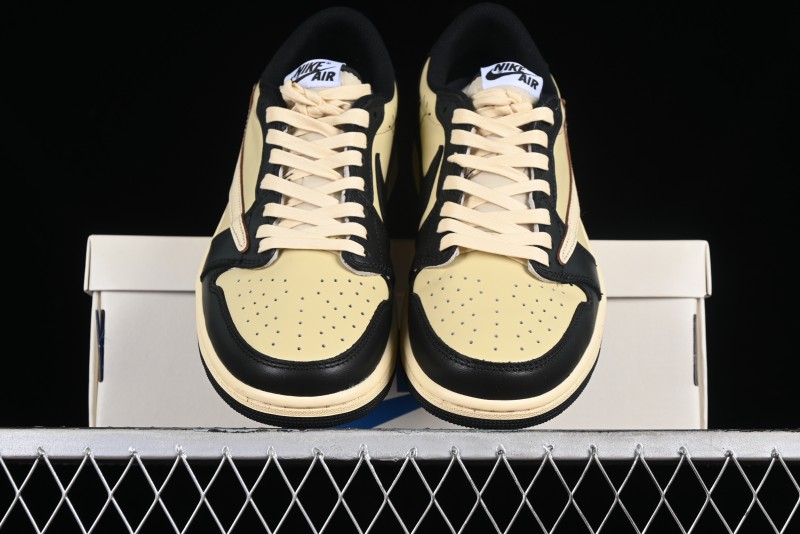 Nike Travis Scott x Air Jordan 1 Low OG AJ1 Reverse Swoosh Sneakers - DM7866-201