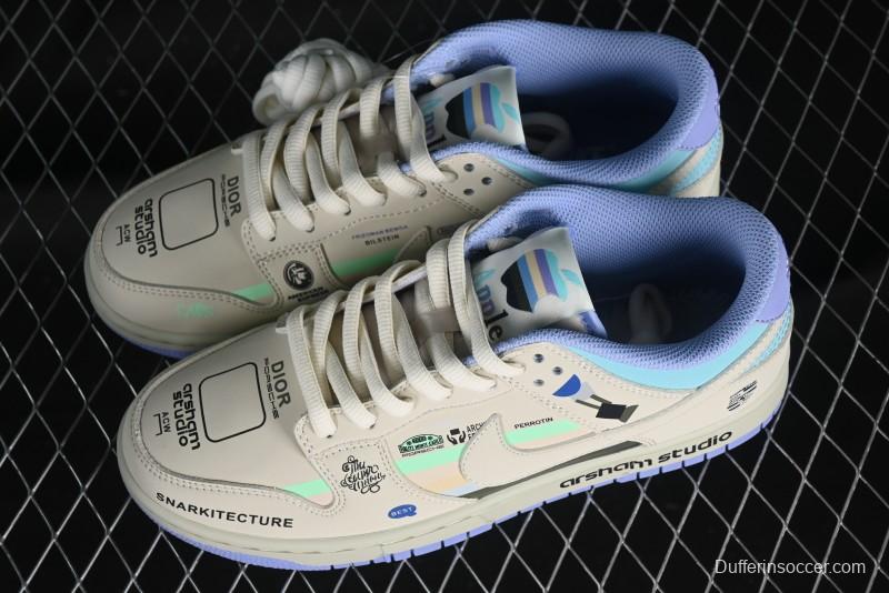 Nike SB Dunk Low Porsche Colorway Low-Top Casual Skateboarding Shoes - MU0232-363