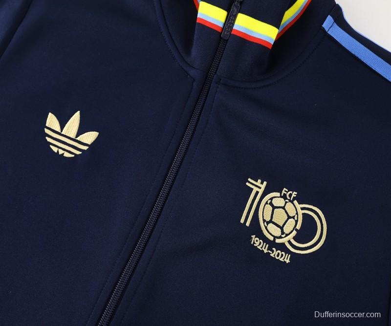 2024 Colombia Navy Full Zipper Jacket +Long Pants