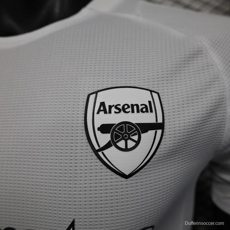 Player Version 25/26 Arsenal White with Emirates Sponsor Jersey