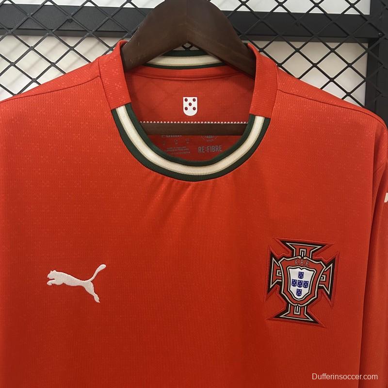 2025 Long Sleeve Portugal Home Jersey