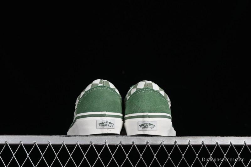 Vans Old Skool Reissue 136 Checkerboard Green Retro Canvas Shoes - VN000MT6V0N