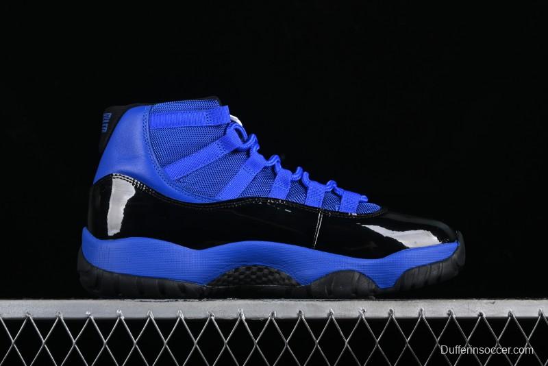 Nike Air Jordan 11 Retro High Top Basketball Shoes in Black and Blue - CT8012-400