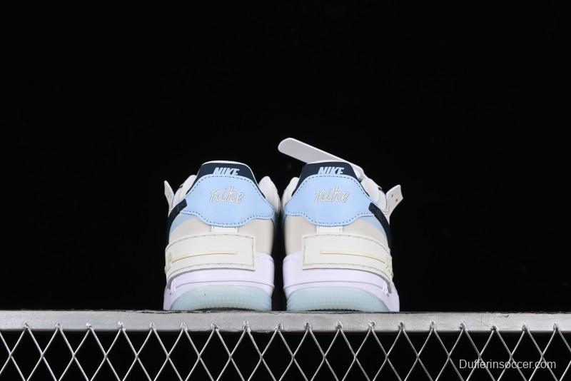 Nike Air Force 1 Shadow Lightweight Elevated Low-Top Versatile Sneakers - DZ1847-107