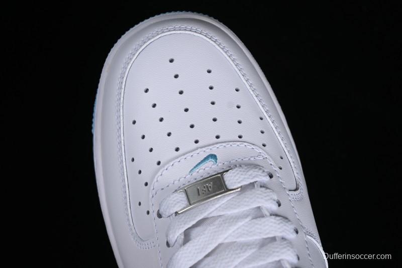 Nike Air Force 1 '07 Low White Blue Casual Sneakers - FQ4296-100