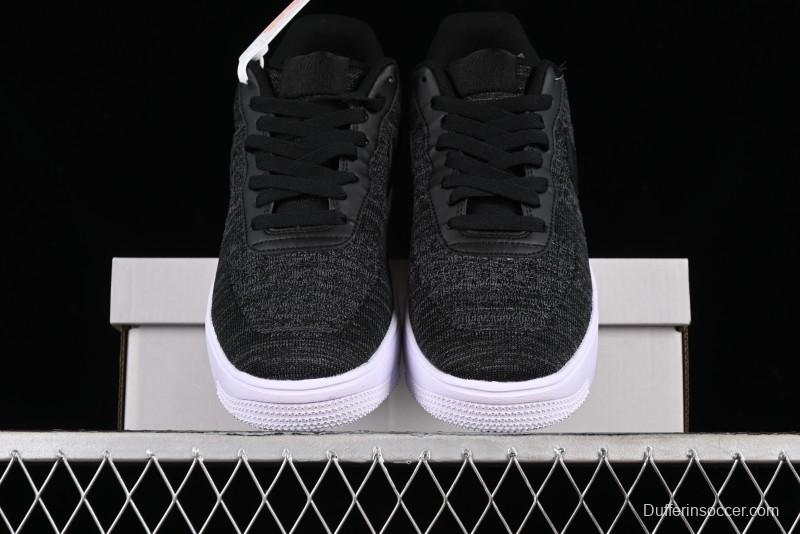 Nike Air Force 1 '07 Low 2.0 Black Flyknit Casual Sneakers - CI0051-300