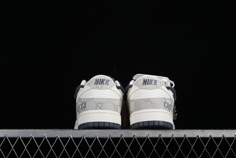 Nike SB Dunk Low Gucci Collaboration - Lace-Up Ash Anniversary High-End Custom Low-Top Casual Sneakers - SJ2068-263