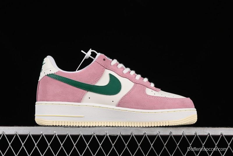 Nike Air Force 1 '07 Low Casual Sneakers in White Pink Green - FV9346-100