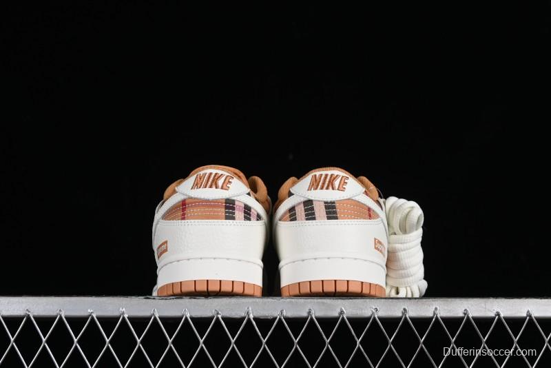 Nike SB Dunk Low Supreme Collaboration - Plaid Colorway SB Low Top Casual Skateboarding Shoes - SU1853-513