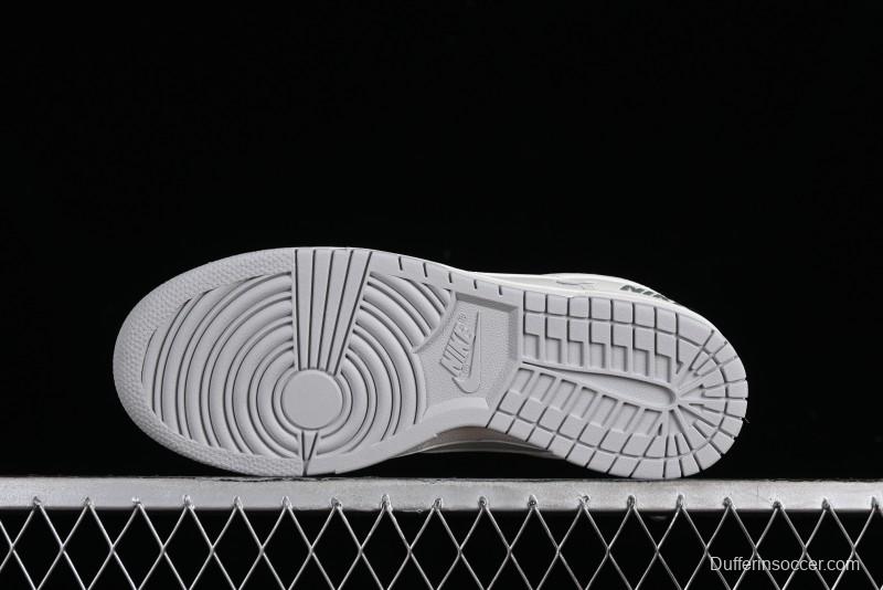 Nike SB Dunk Low Collaboration Three Swooshes Beige Black Low-Top Casual Skateboarding Shoes - NK5639-325