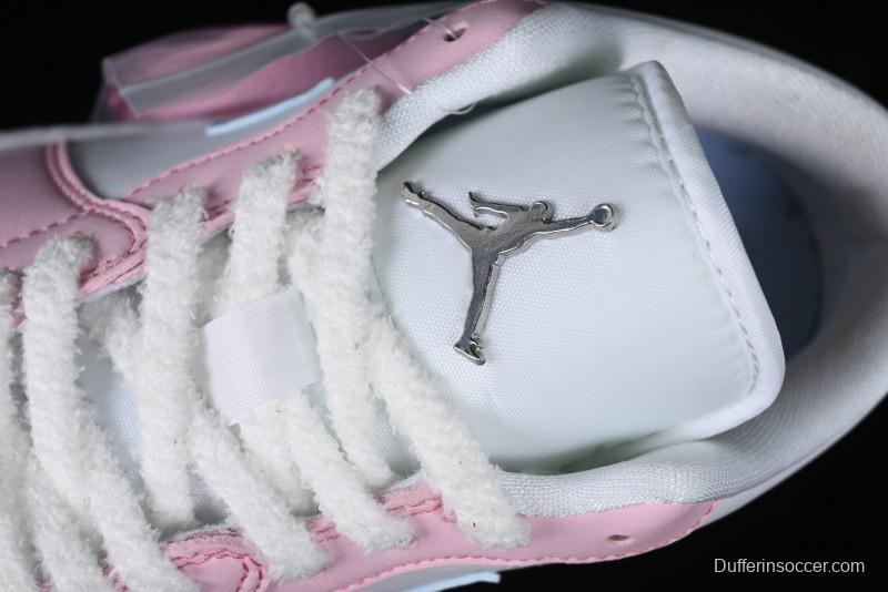 Nike Air Jordan 1 Low "White/Pink Foam/Glacier Blue" Casual Sneakers - HM3706-141
