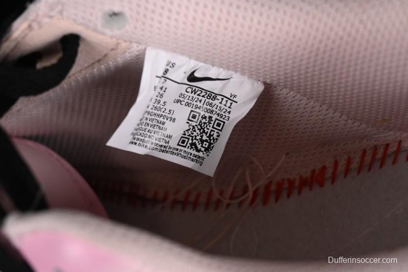 Nike Air Force 1 '07 Low Casual Sneakers with Anime-inspired Peach Pink Spray Design - CW2288-111