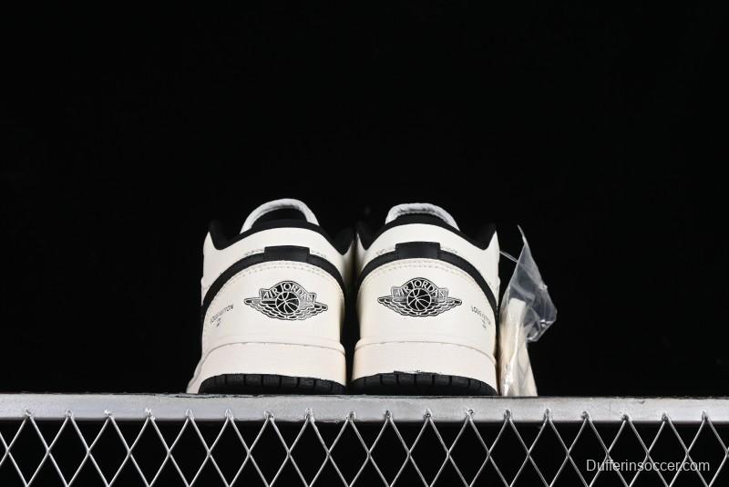 Nike Air Jordan 1 Low LV Collaboration - Printed Knight High-End Custom Low-Top Culture Basketball Shoes SJ9950-005