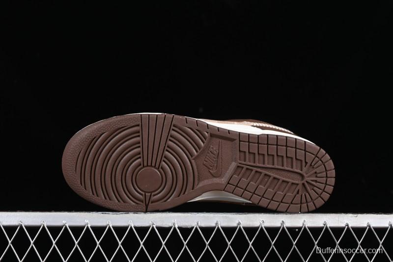 Nike Dunk Low SB White Brown Plaid Casual Skate Shoes - FV3653-191