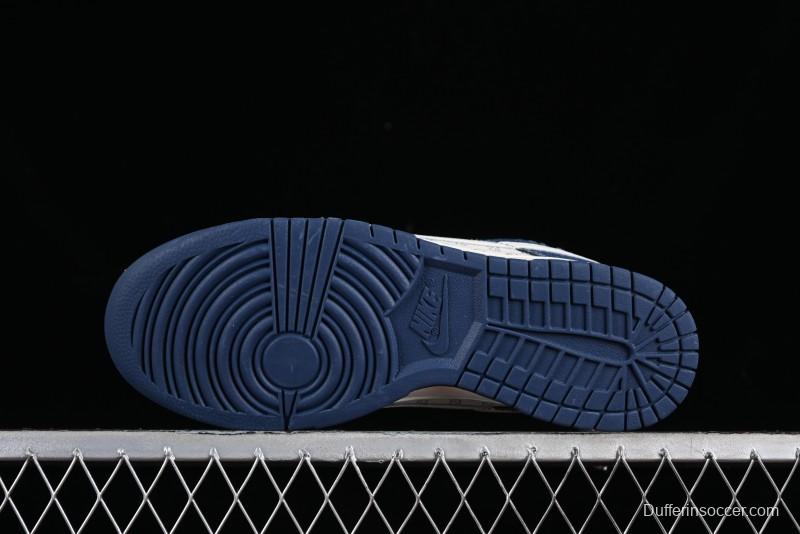 Nike SB Dunk Low Gucci Collaboration - Denim with Light Blue Swoosh Anniversary High-End Custom Low-Top Casual Sneakers - FC1688-141