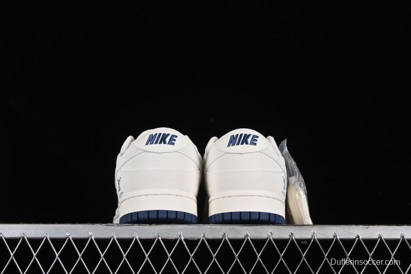 Nike SB Dunk Low LV Collaboration - Double Swoosh Blue Sole Anniversary High-End Custom Low-Top Casual Skate Shoes - XX2025-320