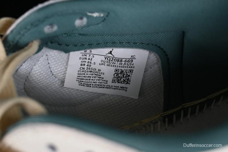 Nike Travis Scott x Fragment Design x Air Jordan 1 Low OG SP AJ1 Retro Sneakers with Unique Collaboration Details - YQ2088-669