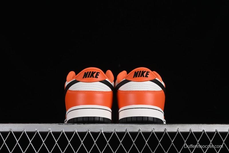 Nike SB Dunk Low Casual Skate Shoes in White, Orange, and Black - DH9765-003