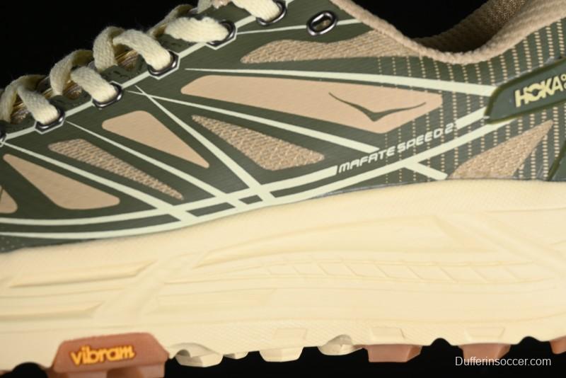 Hoka Mafate Speed 2 Ultra-Lightweight Cushioned Trail Running Shoes with Vibram Outsole - 1126851 THV