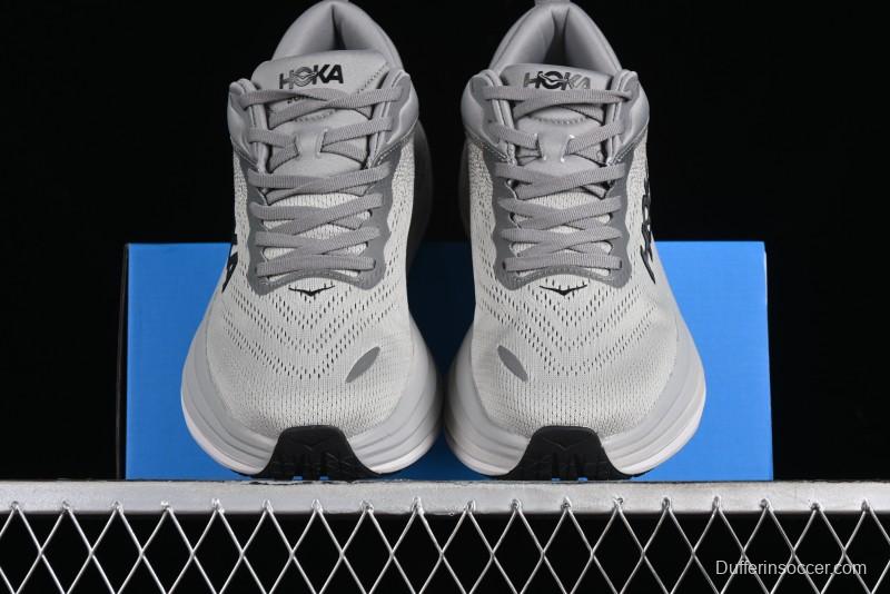 HOKA ONE ONE Bondi 8 Performance Cushioned Running Shoes with Engineered Mesh Upper - 1123202 SHMS