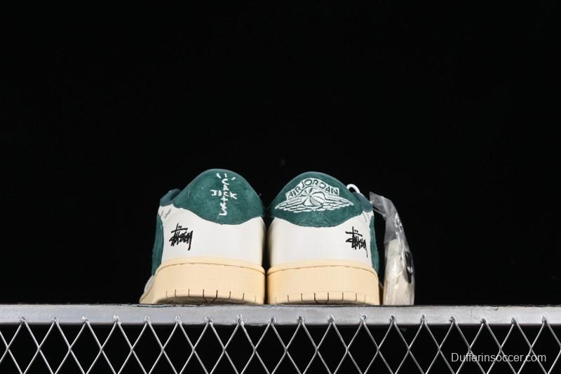 Nike Travis Scott x Fragment Design x Air Jordan 1 Low OG SP AJ1 Retro Sneakers with Unique Collaboration Details - YQ2088-669