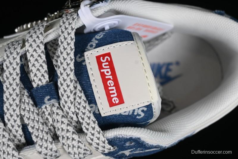 Nike Dunk Low Supreme - Denim Blue Jeans Anniversary High-End Customized Low-Top Casual Sneakers - FC1688-194