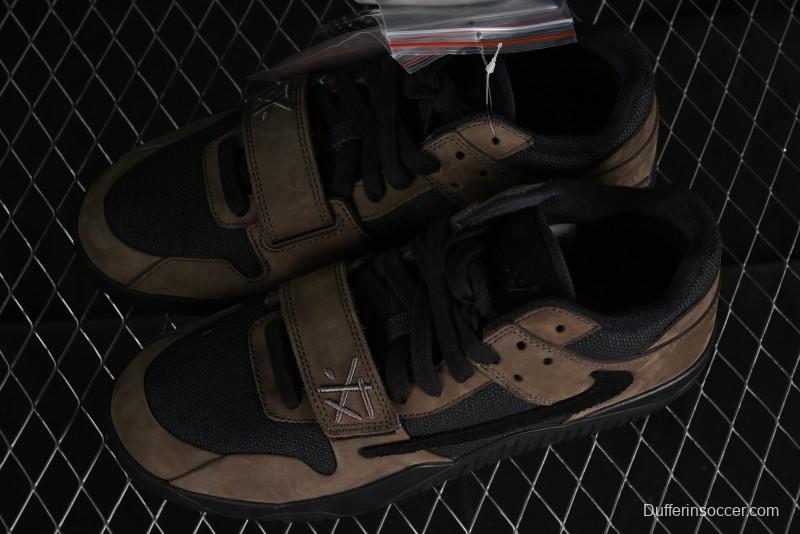 Nike Travis Scott x Jordan Cut The Check AJ1 Basketball Shoes with Velcro Design - FZ8117-204