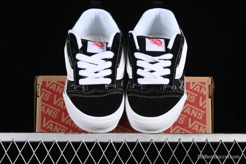 Vans Knu-Skool Premium Custom Denim Monogram Slip-On Shoes - VN0009QC6BT