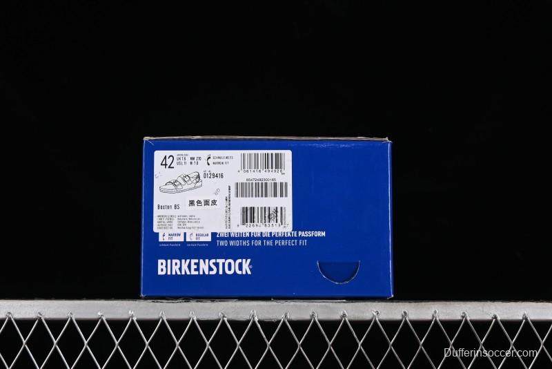 Birkenstock Birkenstock Sandals Series Black Leather with Soft Cushioning Cork Midsole - T.D4